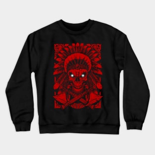 Chief Indian Skull Crewneck Sweatshirt